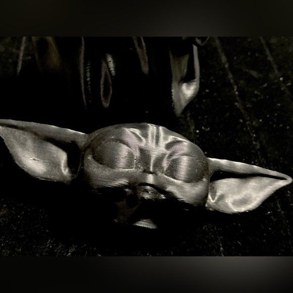 Black 3D Printed Grogu Baby Yoda Statue Unpainted The Mandalorian - Picture 16 of 16